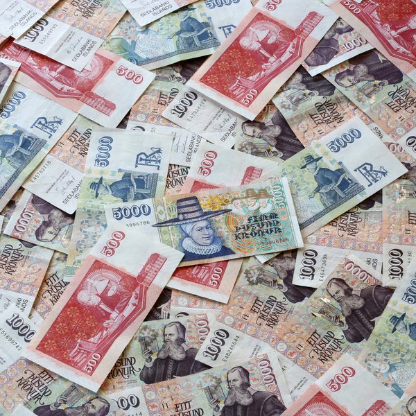 Seðlar, krónur, peningar