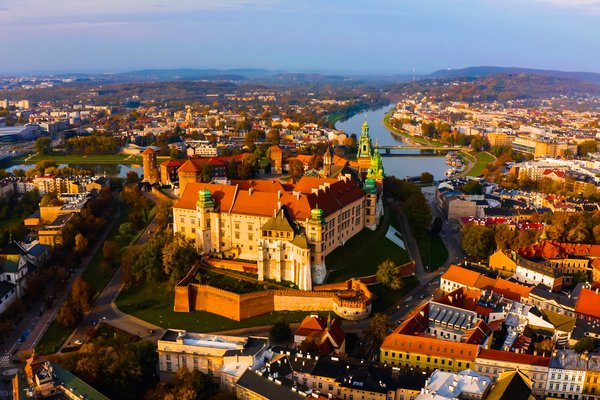 Wawel-kastali í Krakow í Póllandi